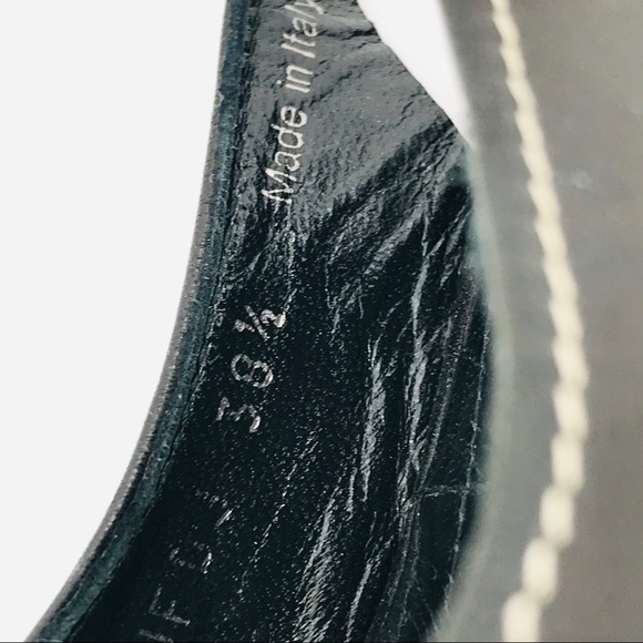 Black Open Toe Leather Sandals Bally Sz 38.5 - Picture 5 of 8